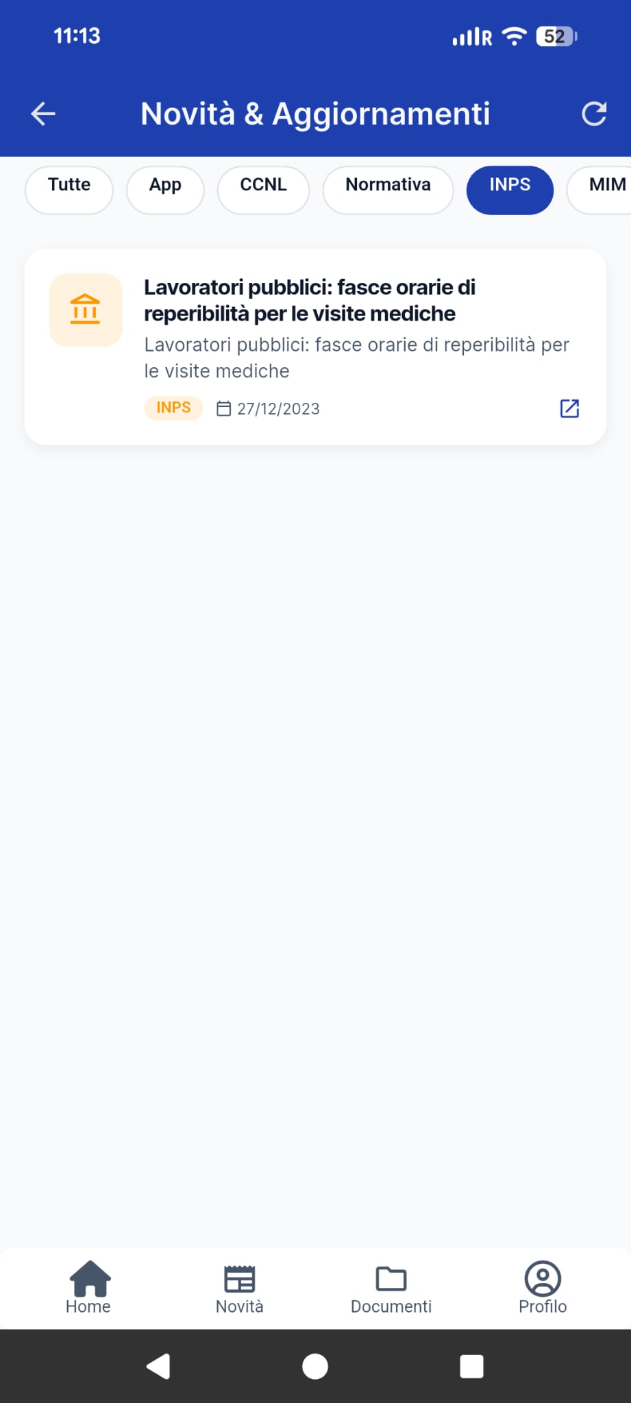 Novità e aggiornamenti